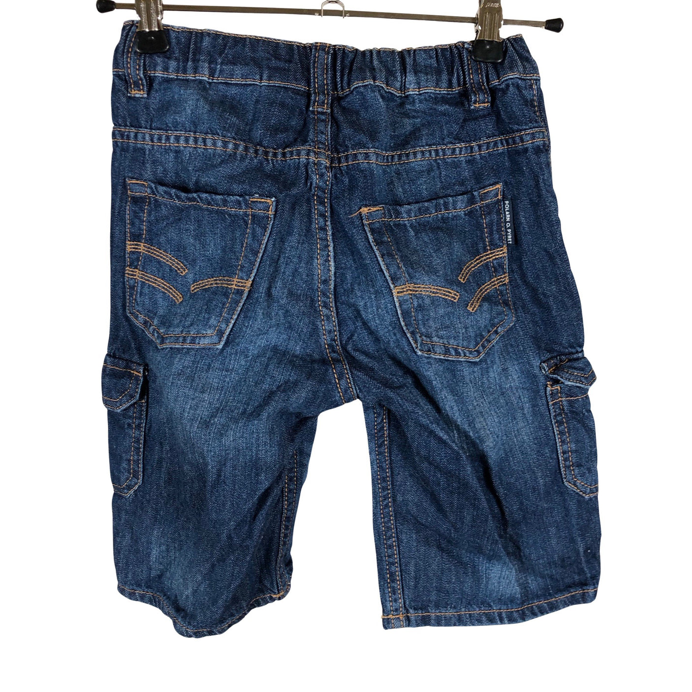 Unisex Polarn O. Pyret - Farkkushortsit, koko 122 - 128 - Sininen (2)