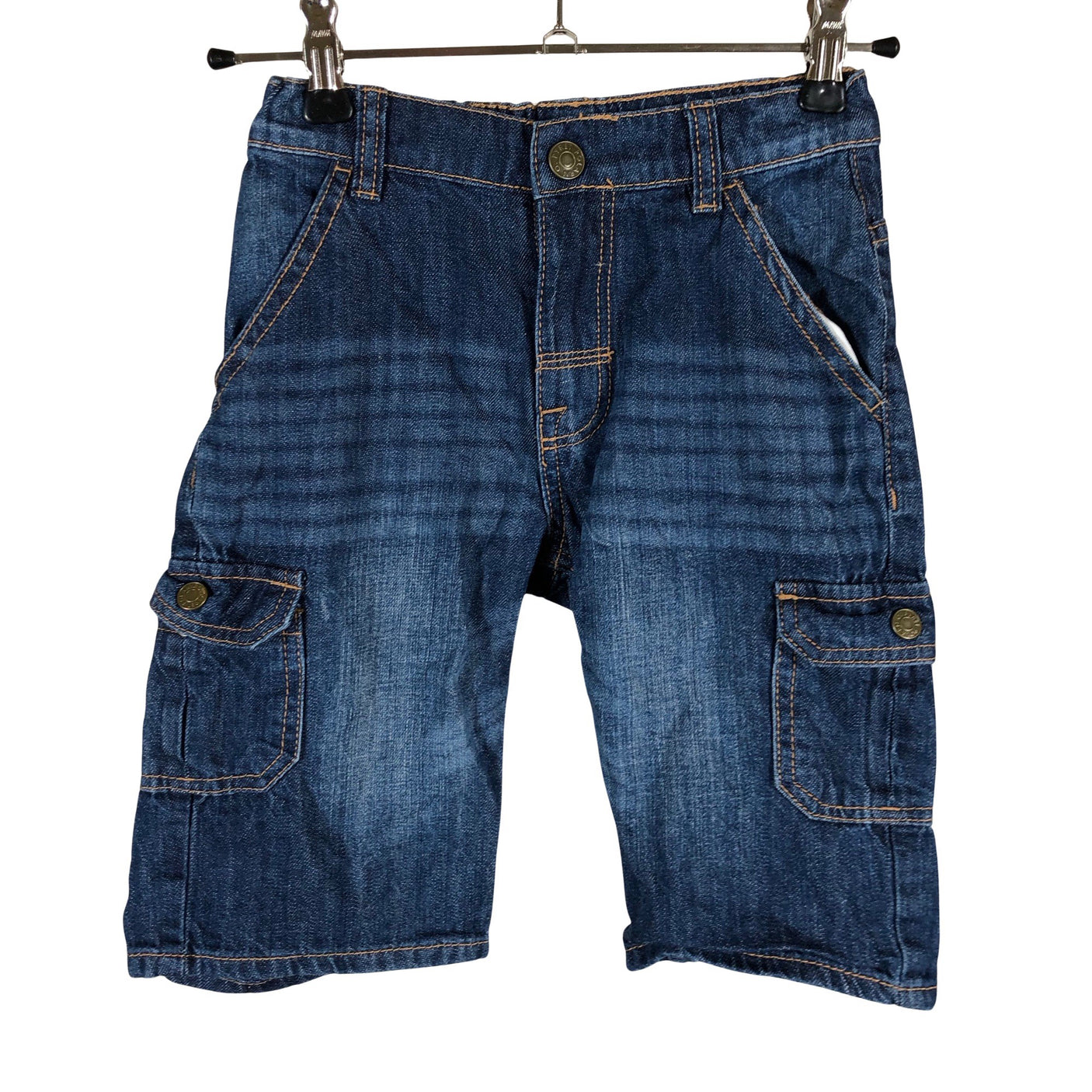 Unisex Polarn O. Pyret - Farkkushortsit, koko 122 - 128 - Sininen (1)