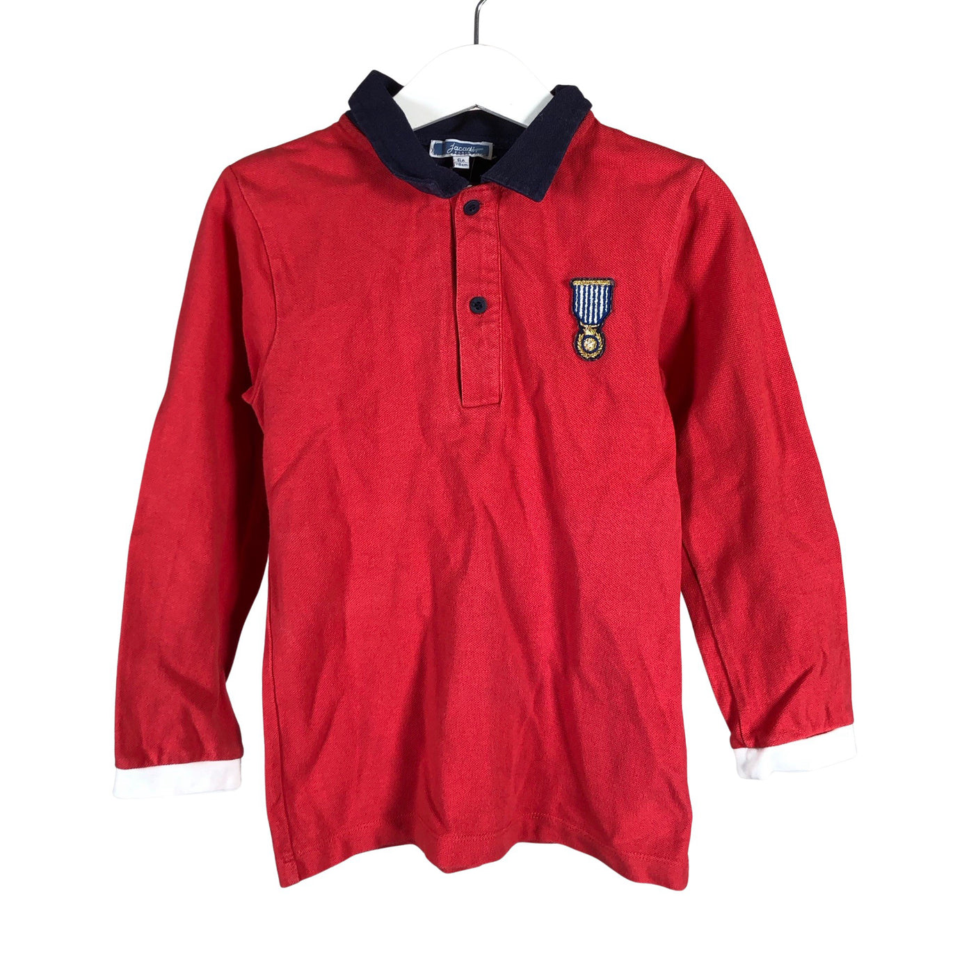 Poikien Jacadi - Pikeepaita, koko 110 - 116 - Punainen (1)