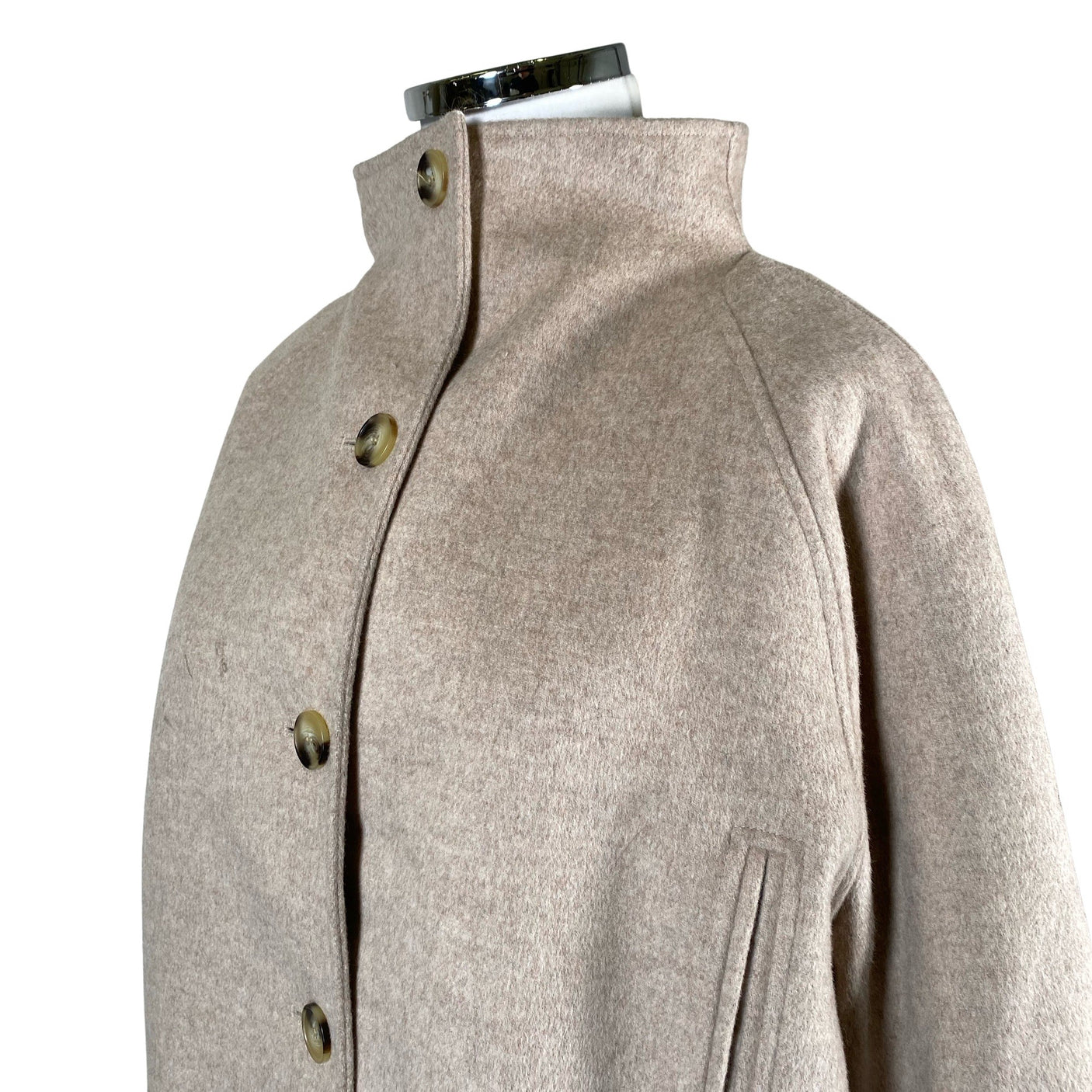 Naisten Selected - Villakangastakki, koko 44 - Beige (2)