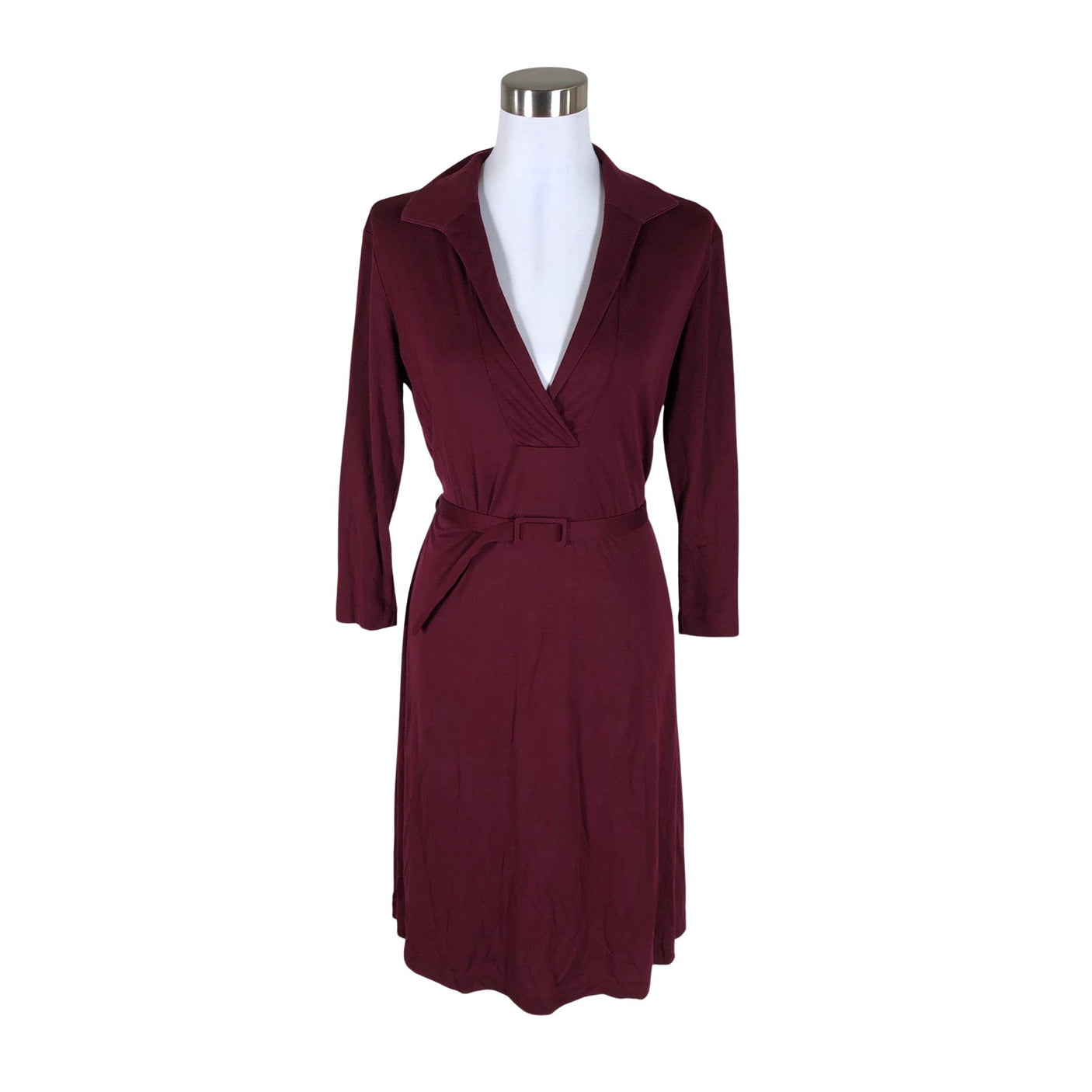 Naisten Massimo Dutti - Trikoomekko, koko 38 - Viininpunainen (1)