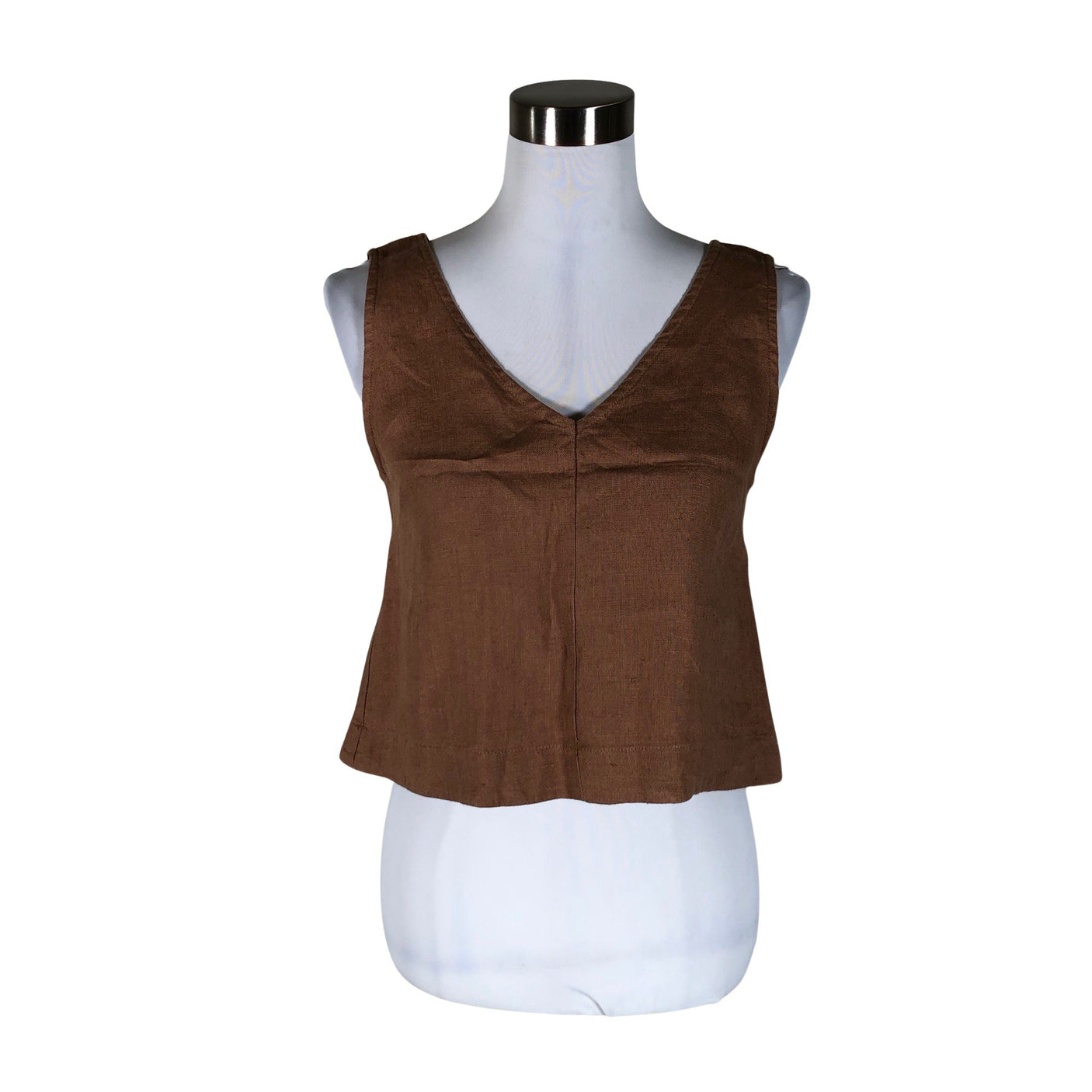 Naisten Wavy Linen - Toppi, koko 34 - Ruskea (1)