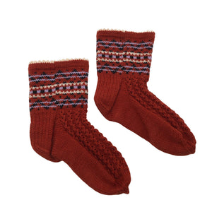 Naisten Handmade - Villasukat, koko 39 - Punainen (1)