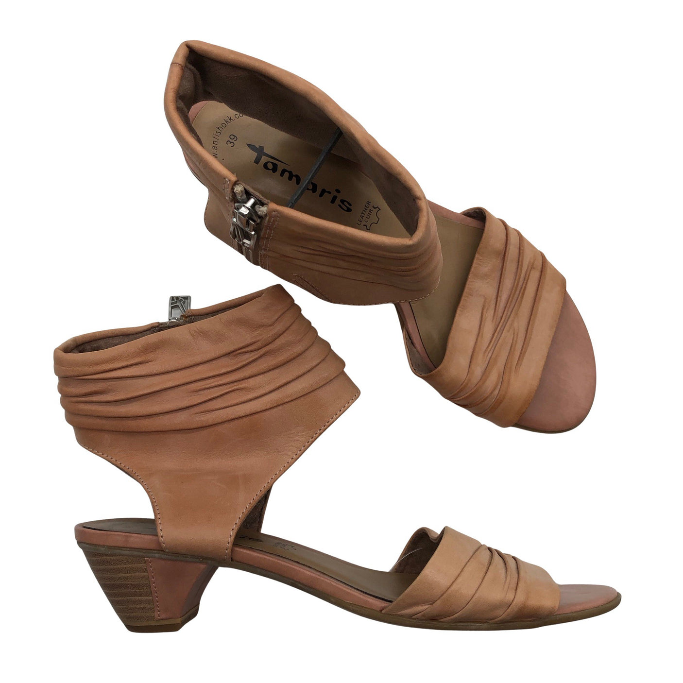Naisten Tamaris - Korolliset sandaalit, koko 39 - Beige (1)