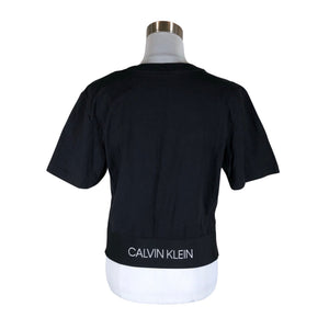 Naisten Calvin Klein - T-paita, koko 38 - Musta (2)