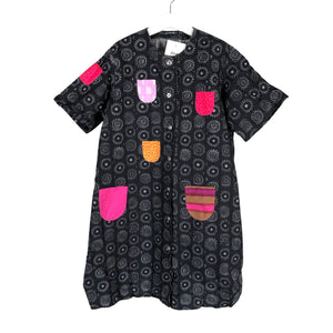 Tyttöjen Marimekko - Kangasmekko, koko 140 - 146 - Musta (1)