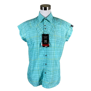 Naisten Haglöfs - Lyhythihainen pusero, koko 40 - Turkoosi (1)
