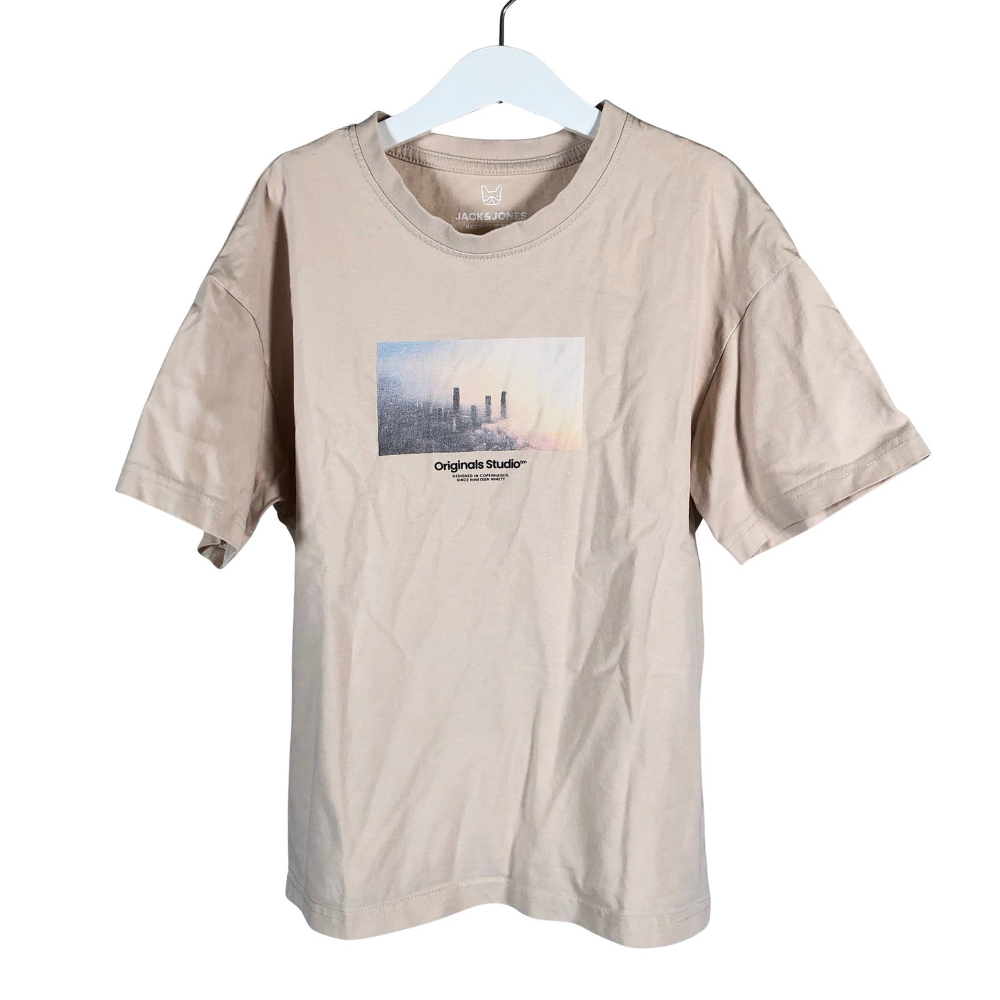 Poikien Jack & Jones - T-paita, koko 146 - 152 - Beige (1)