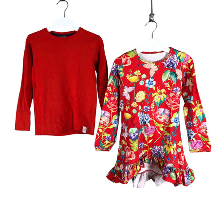 Tyttöjen Metsola - Collegemekko, koko 110 - 116 - Punainen ()