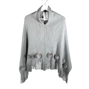Tyttöjen Derhy Kids - Poncho, koko 152 - 158 - Harmaa (1)
