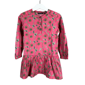 Tyttöjen Marimekko - Kangasmekko, koko 104 - 110 - Harmaa (1)