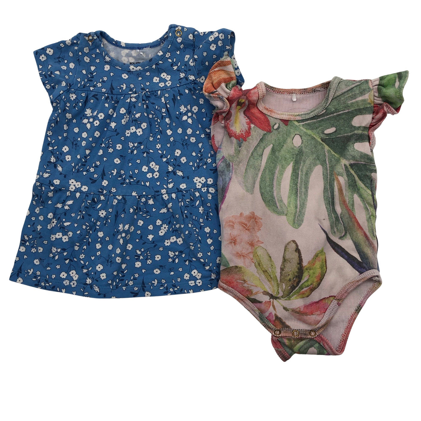 Tyttöjen Polarn O. Pyret - Trikoomekko, koko 56 - 62 - Sininen (1)