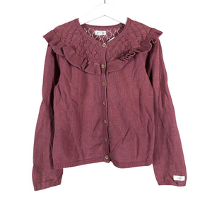 Tyttöjen Newbie - Neuletakki, koko 122 - 128 - Violetti (1)