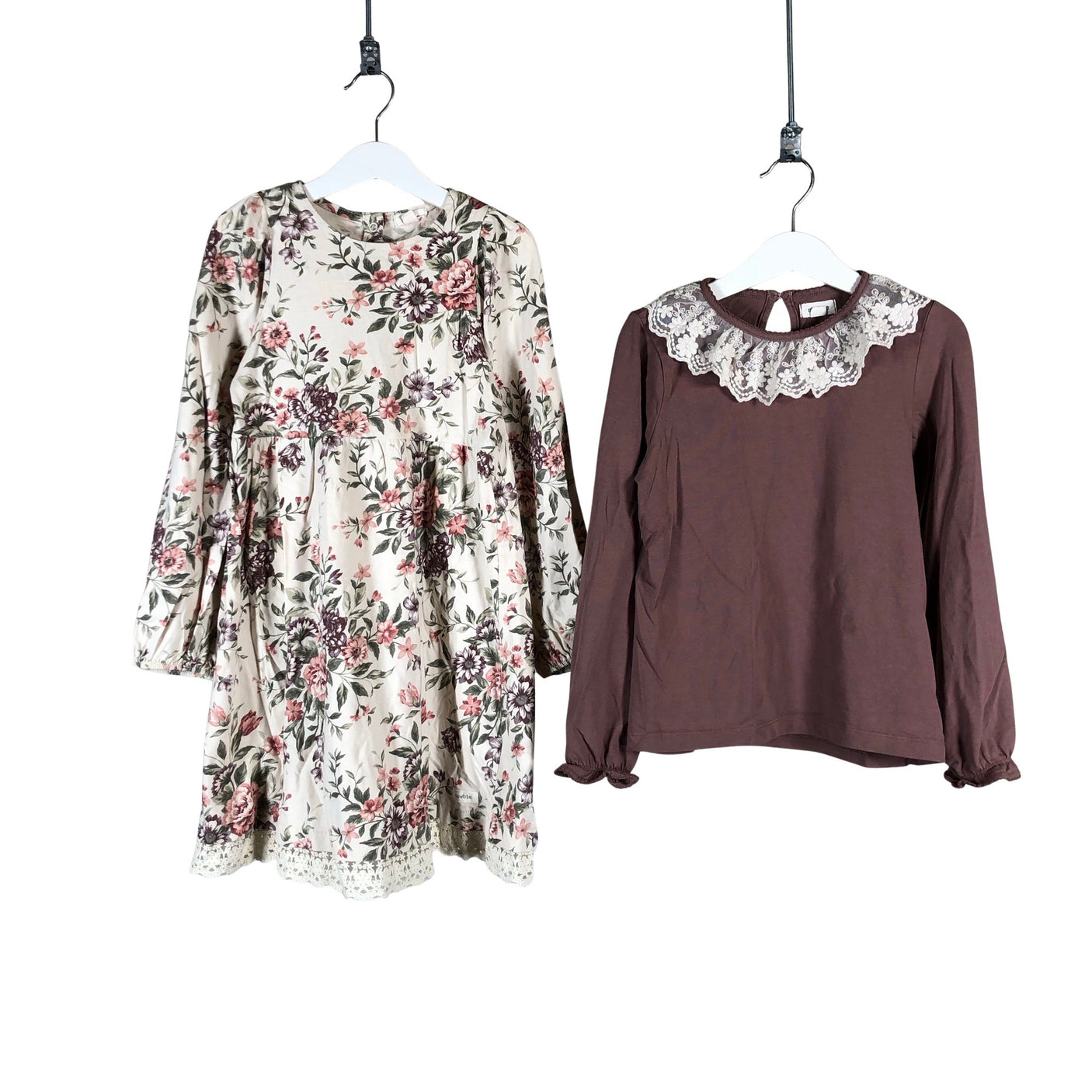 Tyttöjen Newbie - Trikoomekko, koko 122 - 128 - Beige (1)