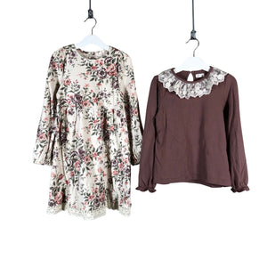 Tyttöjen Newbie - Trikoomekko, koko 122 - 128 - Beige (1)