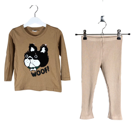 Unisex Metsola - Leggingsit, koko 98 - 104 - Beige ()