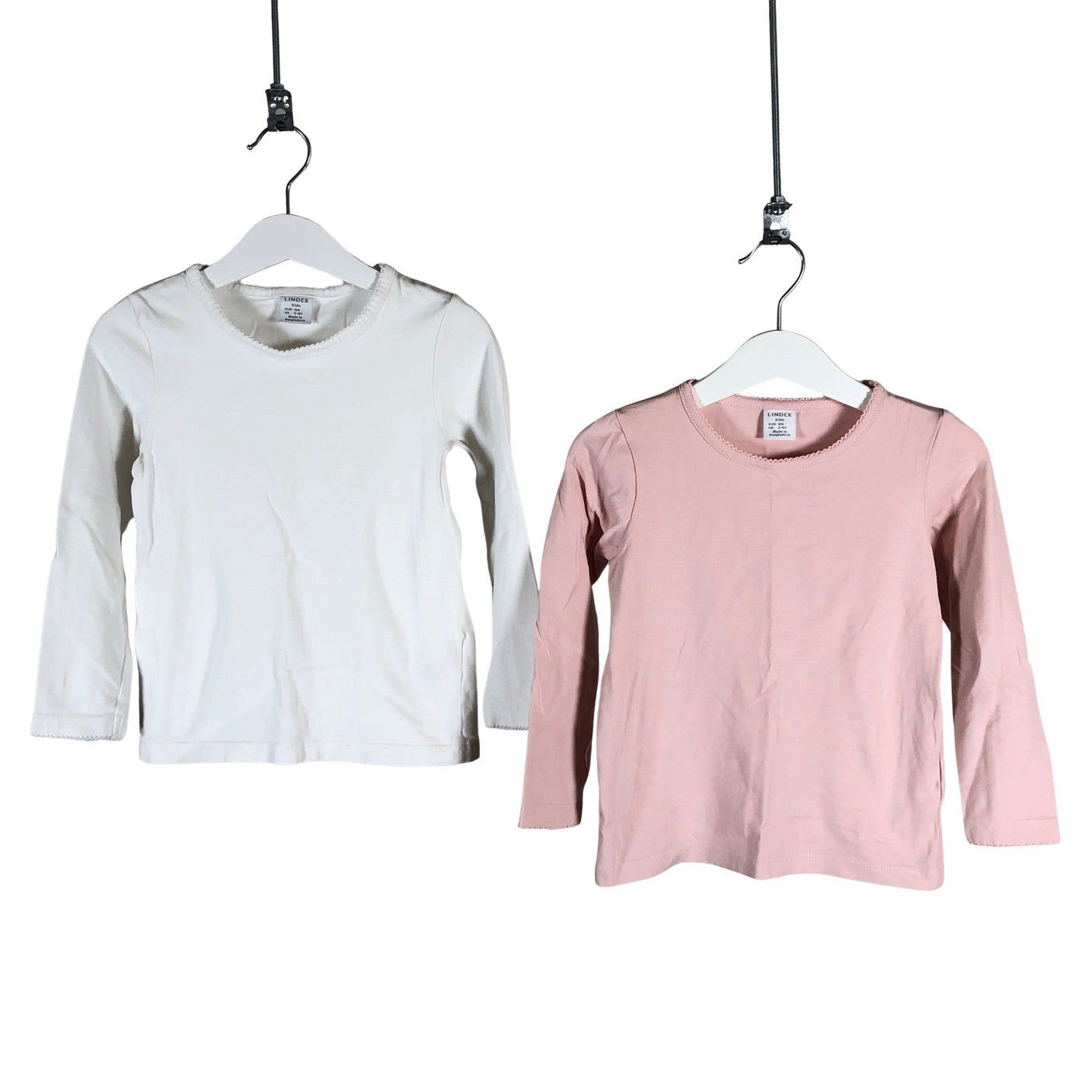 Tyttöjen Lindex - Trikoopaita, koko 98 - 104 - Valkoinen (1)