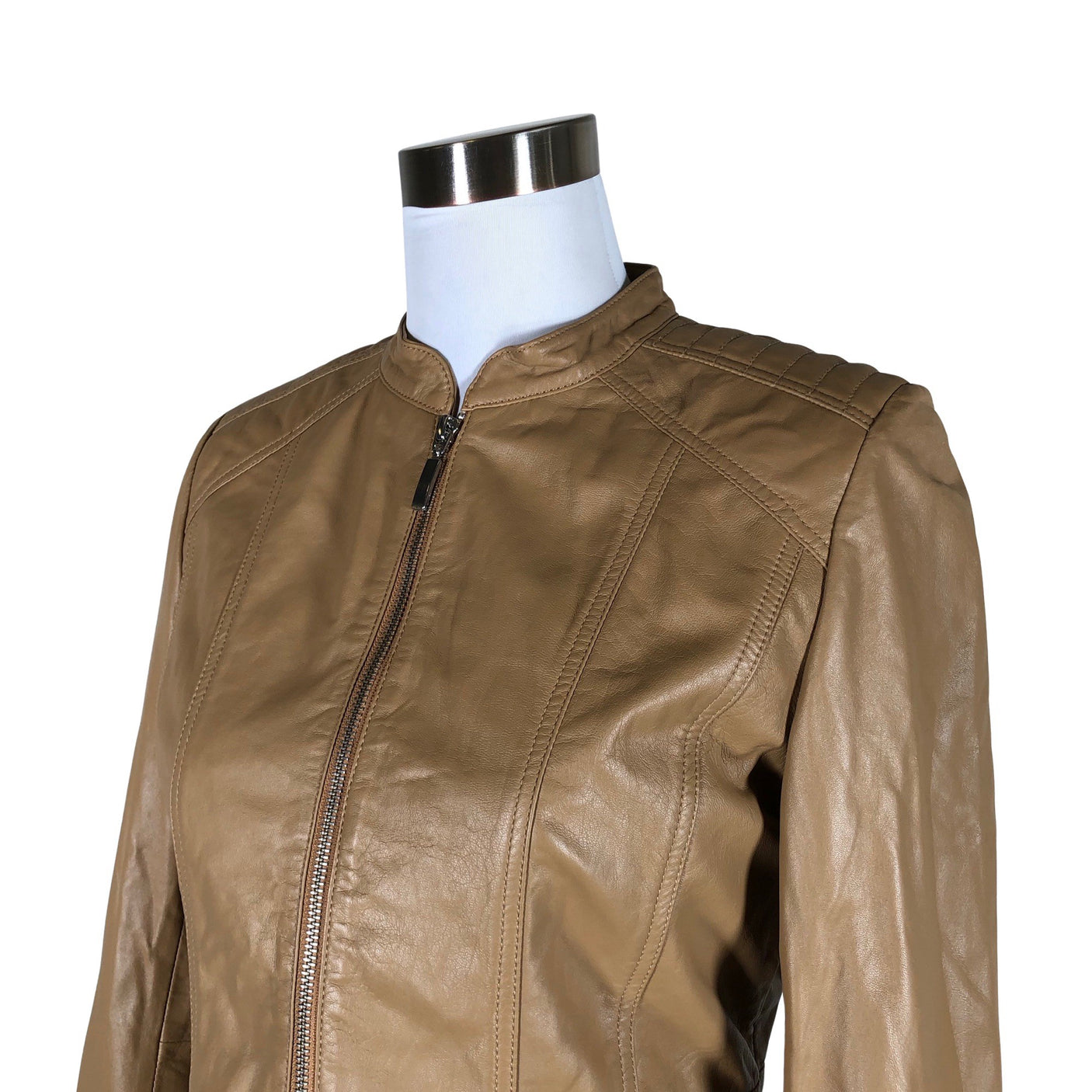 Naisten Your Face - Nahkatakki, koko 36 - Ruskea (3)