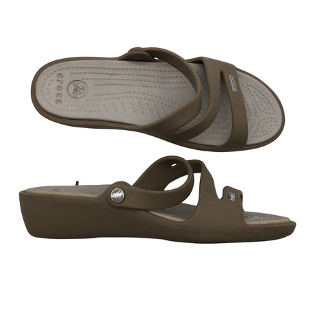Naisten Crocs - Rantasandaalit, koko 38 - Beige ()