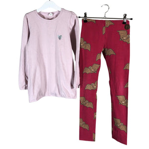 Tyttöjen Blaa - Leggingsit, koko 134 - 140 - Pinkki (1)