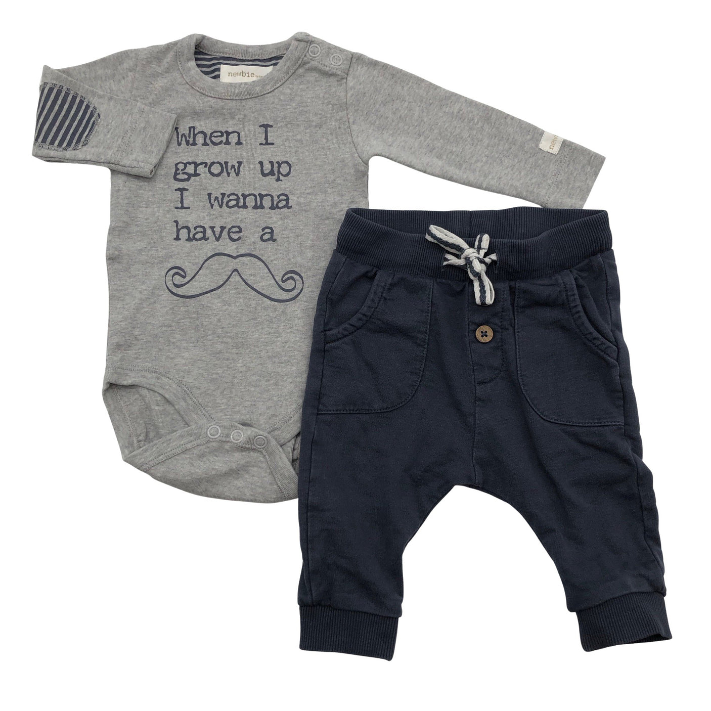 Unisex Newbie - Collegehousut, koko 50 - 56 - Sininen (1)