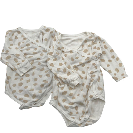 Unisex Pikkuset - Kietaisubody, koko 50 - 56 - Valkoinen ()