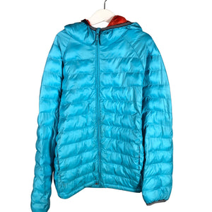 Unisex Uniqlo - Kevyttoppatakki, koko 146 - 152 - Turkoosi (1)