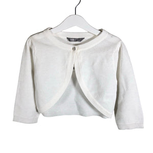 Tyttöjen Lindex - Neulebolero, koko 122 - 128 - Valkoinen (1)