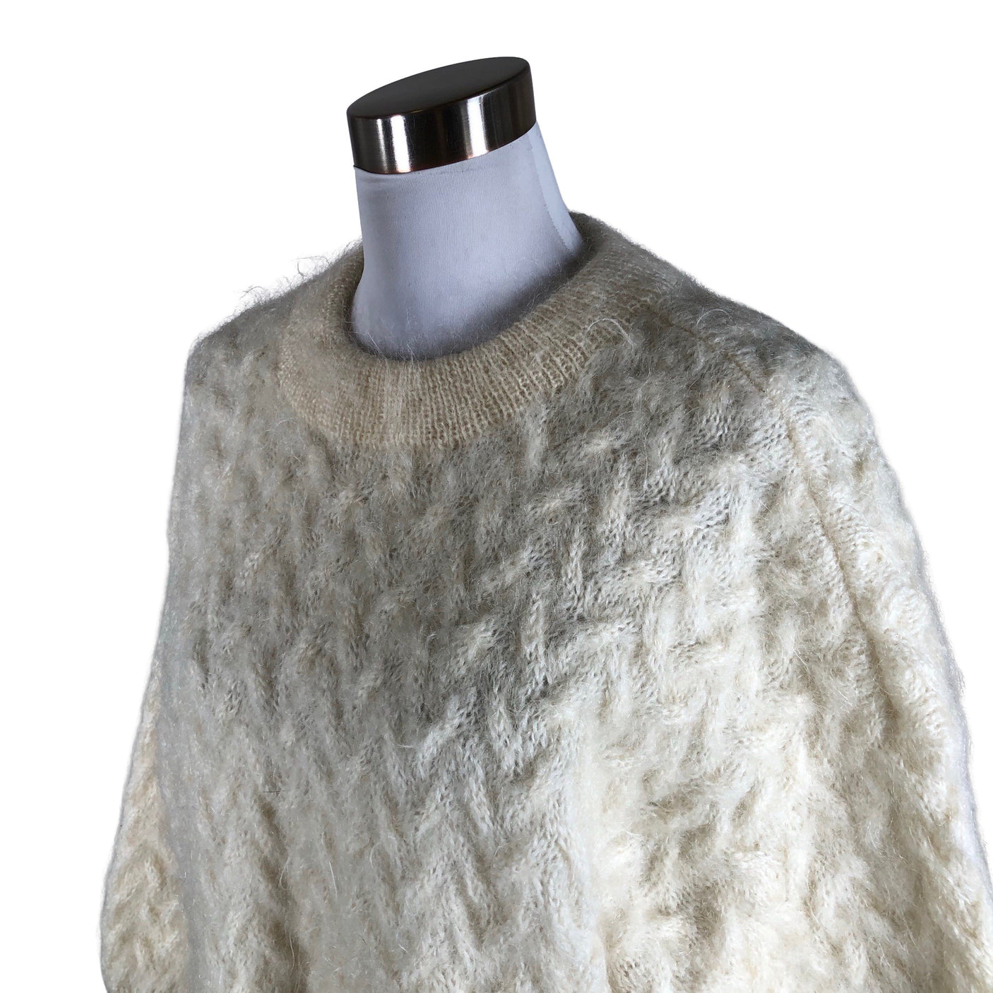 Naisten Handmade - Neulepaita, koko 40 - Luonnonvalkoinen (3)