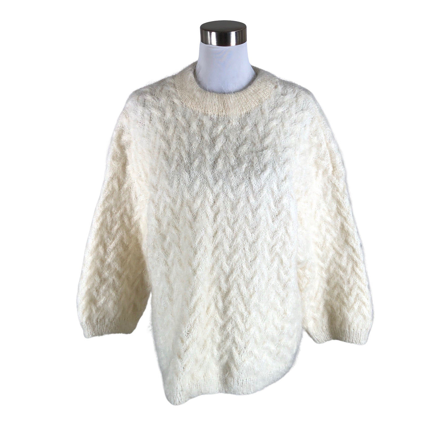 Naisten Handmade - Neulepaita, koko 40 - Luonnonvalkoinen (1)