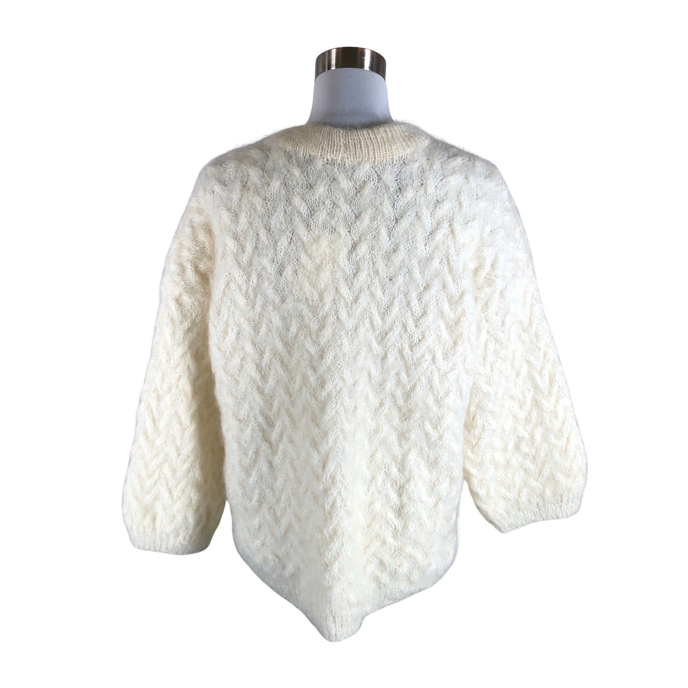Naisten Handmade - Neulepaita, koko 40 - Luonnonvalkoinen (2)