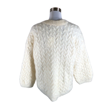 Naisten Handmade - Neulepaita, koko 40 - Luonnonvalkoinen (2)