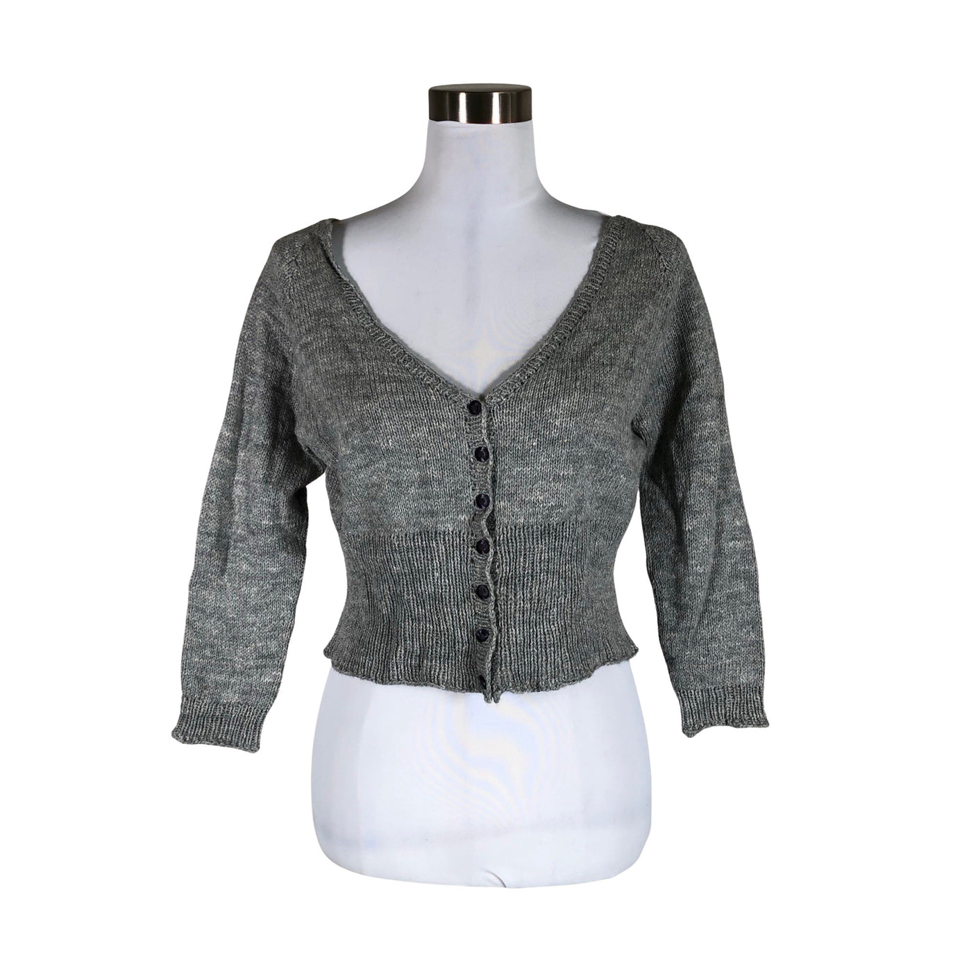 Naisten Handmade - Neuletakki, koko 36 - Harmaa (1)