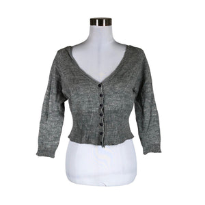Naisten Handmade - Neuletakki, koko 36 - Harmaa (1)