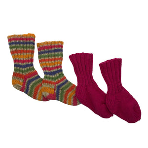 Unisex Handmade - Villasukat, koko 22 - Pinkki (1)