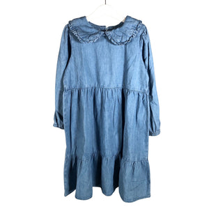 Tyttöjen Lindex - Farkkumekko, koko 116 - 122 - Vaaleansininen (1)