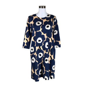Naisten Marimekko - Trikoomekko, koko 38 - Sininen (1)