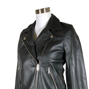 Naisten Selected - Nahkatakki, koko 36 - Musta (3)