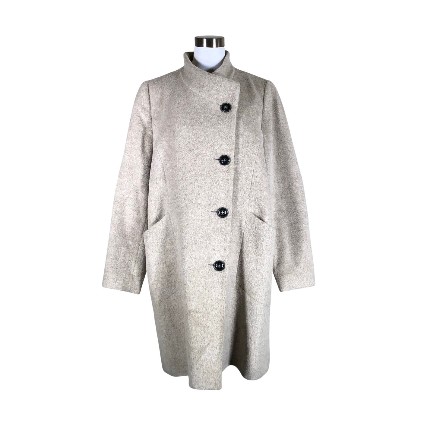 Naisten Dixi Coat - Villakangastakki, koko 40 - Beige (1)