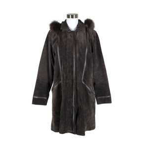 Naisten Jofama - Nahkatakki, koko 36 - Ruskea (1)