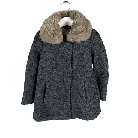 Tyttöjen POMPdeLUX - Villakangastakki, koko 98 - 104 - Harmaa ()