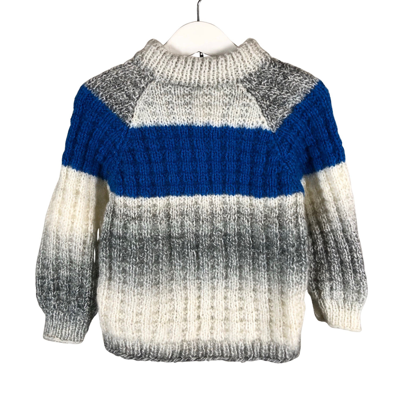 Poikien Handmade - Neulepaita, koko 98 - 104 - Sininen (1)