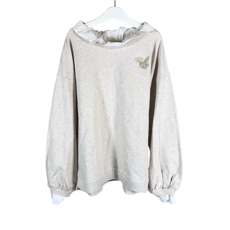 Tyttöjen POMPdeLUX - Collegepaita, koko 146 - 152 - Beige ()