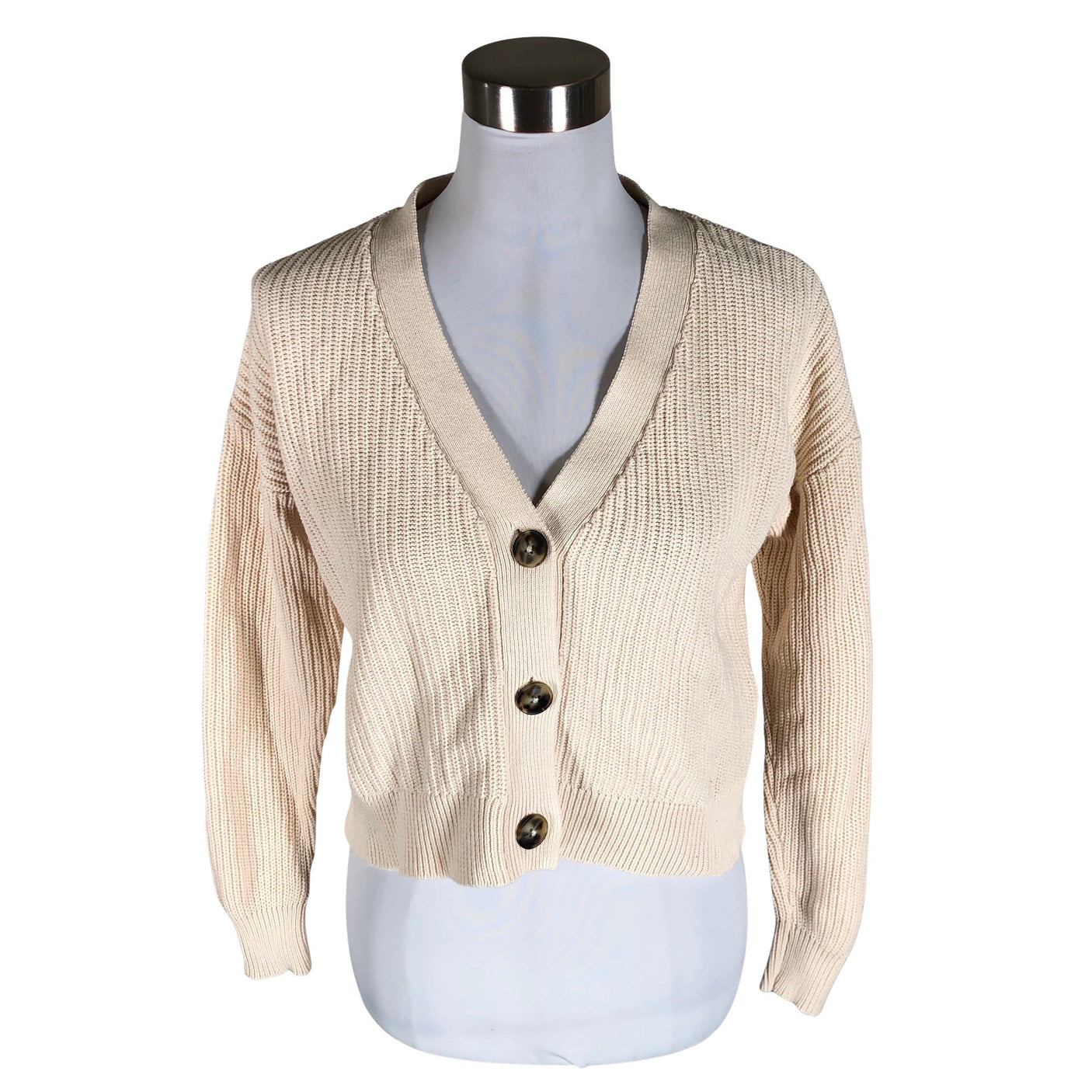 Naisten Selected - Neuletakki, koko 36 - Beige (1)