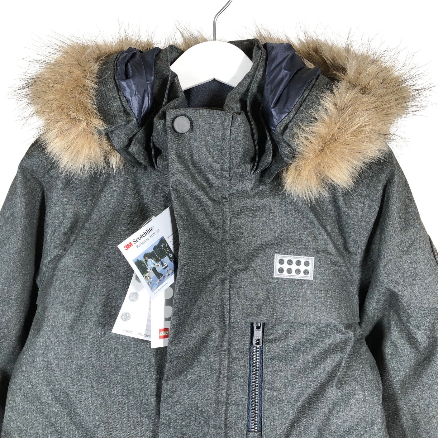 Unisex Lego - Toppatakki, koko 128 - 134 - Harmaa (3)