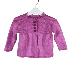 Tyttöjen Handmade - Neuletakki, koko 80 - 86 - Pinkki (1)