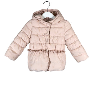 Tyttöjen Benetton - Toppatakki, koko 74 - 80 - Vaaleanpunainen (1)