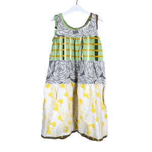 Tyttöjen Handmade - Kangasmekko, koko 122 - 128 - Valkoinen (1)