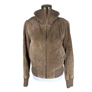 Naisten Global - Nahkatakki, koko 40 - Beige (1)