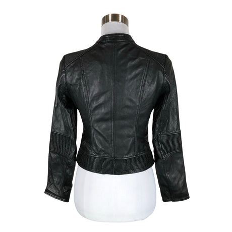 Naisten Jofama - Nahkatakki, koko 34 - Musta (2)